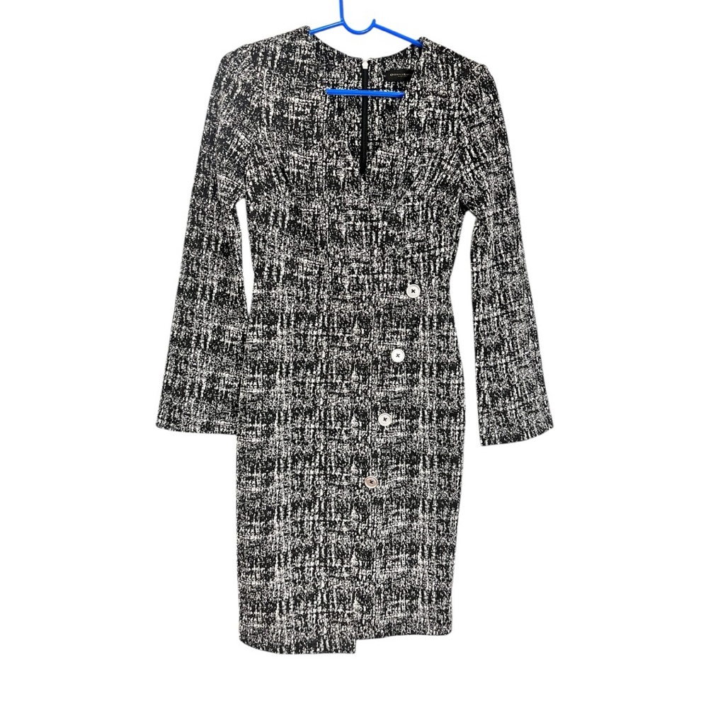 Donna Karan Black and White Tweed Dress NWOT